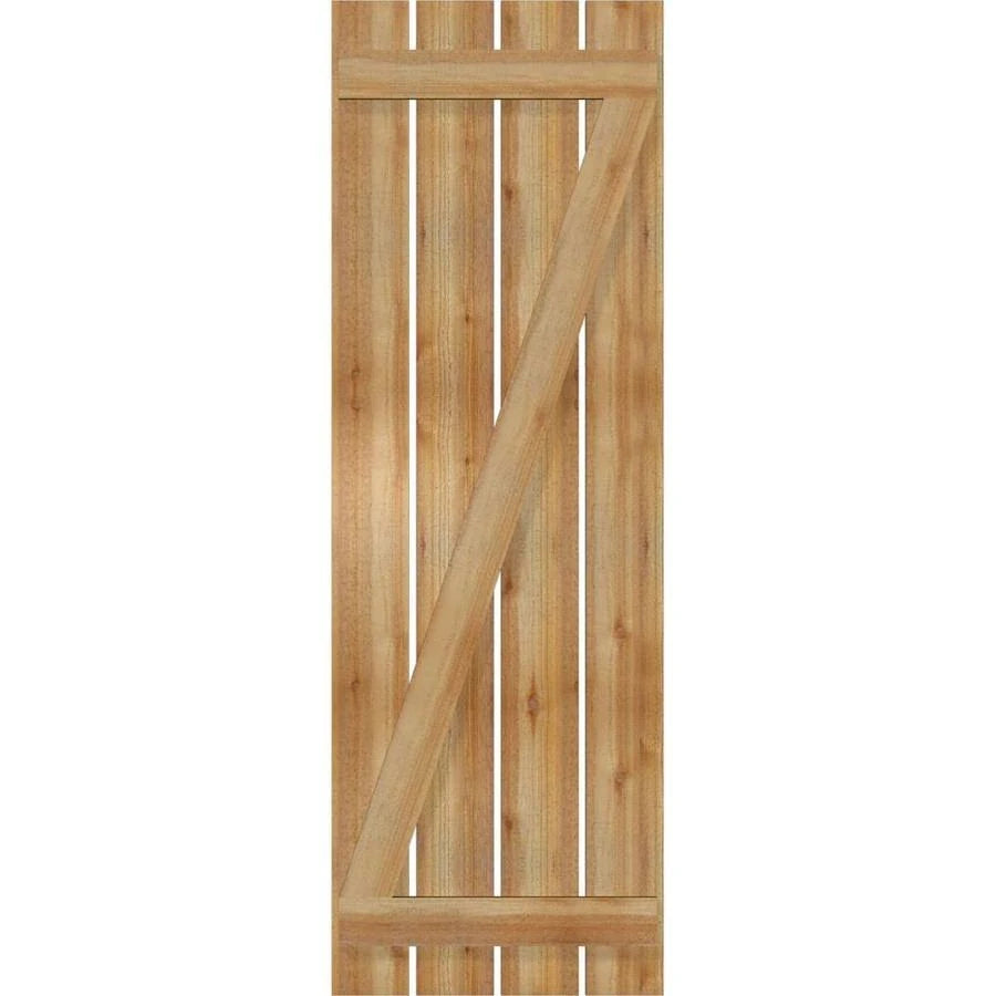 Board-n-Batten Shutters with Z-Bar, Rough Sawn Western Red Cedar E881