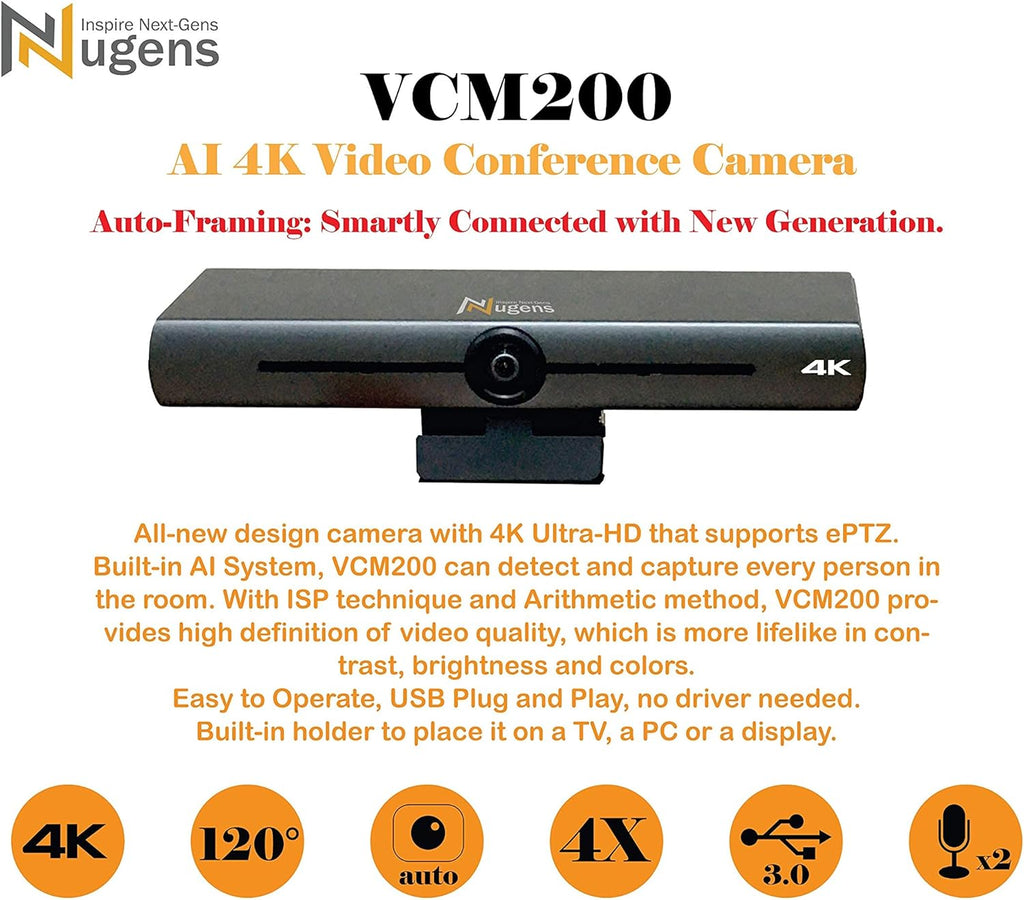 AI 4K Auto-Framing Video Conference Camera J331