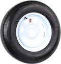 Radial Trailer Tire and Rim ST205/75R15 LRD 15X5 5-4.5 White Spoke Wheel M2619