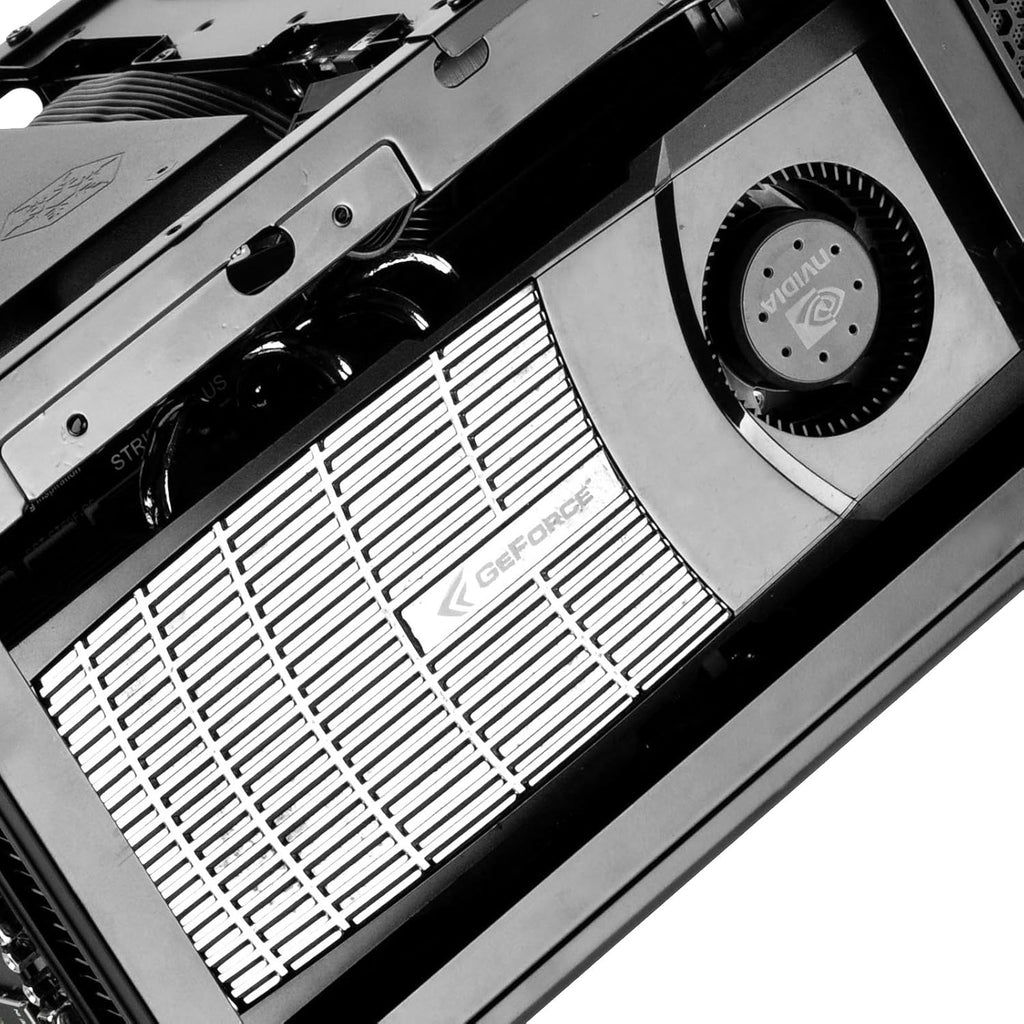 Black Ultra Compact Mini-ITX Computer Case with Mesh Front Panel L7522