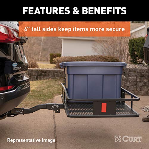 60 x 24-Inch Black Steel Cargo Carrier I7528
