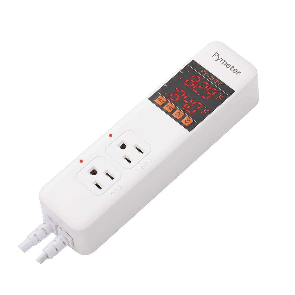 Digital Temperature Controller Dual Probe Thermostat Outlet G7110