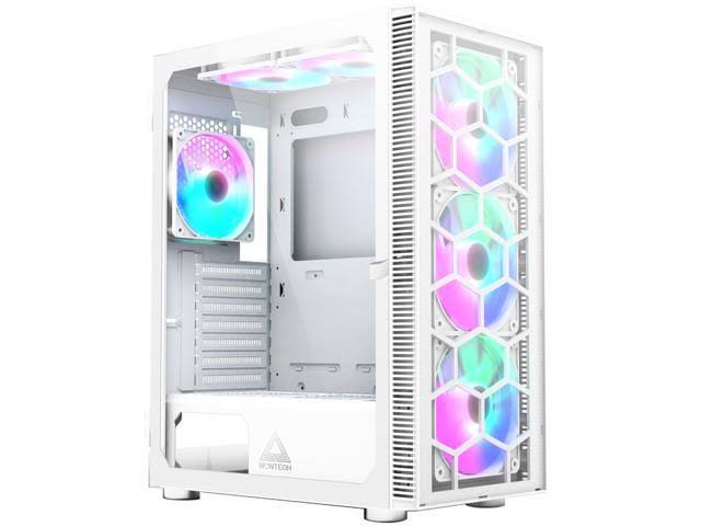 ATX Mid-Tower PC Gaming Case with Tempered Glass D374885