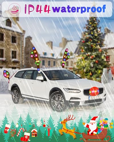 Christmas Reindeer Antlers Car Decoration Kit IP44 Waterproof LED Lights Multicolor B3120