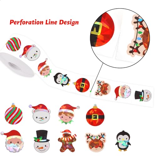 Christmas Stickers 1 Roll 500Pcs Z183993