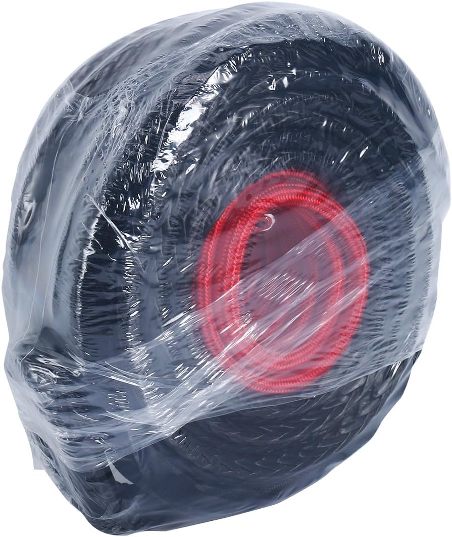 Black Synthetic Winch Rope Cable with Protective Sleeve, 22000lbs, Pack of 2 C3588
