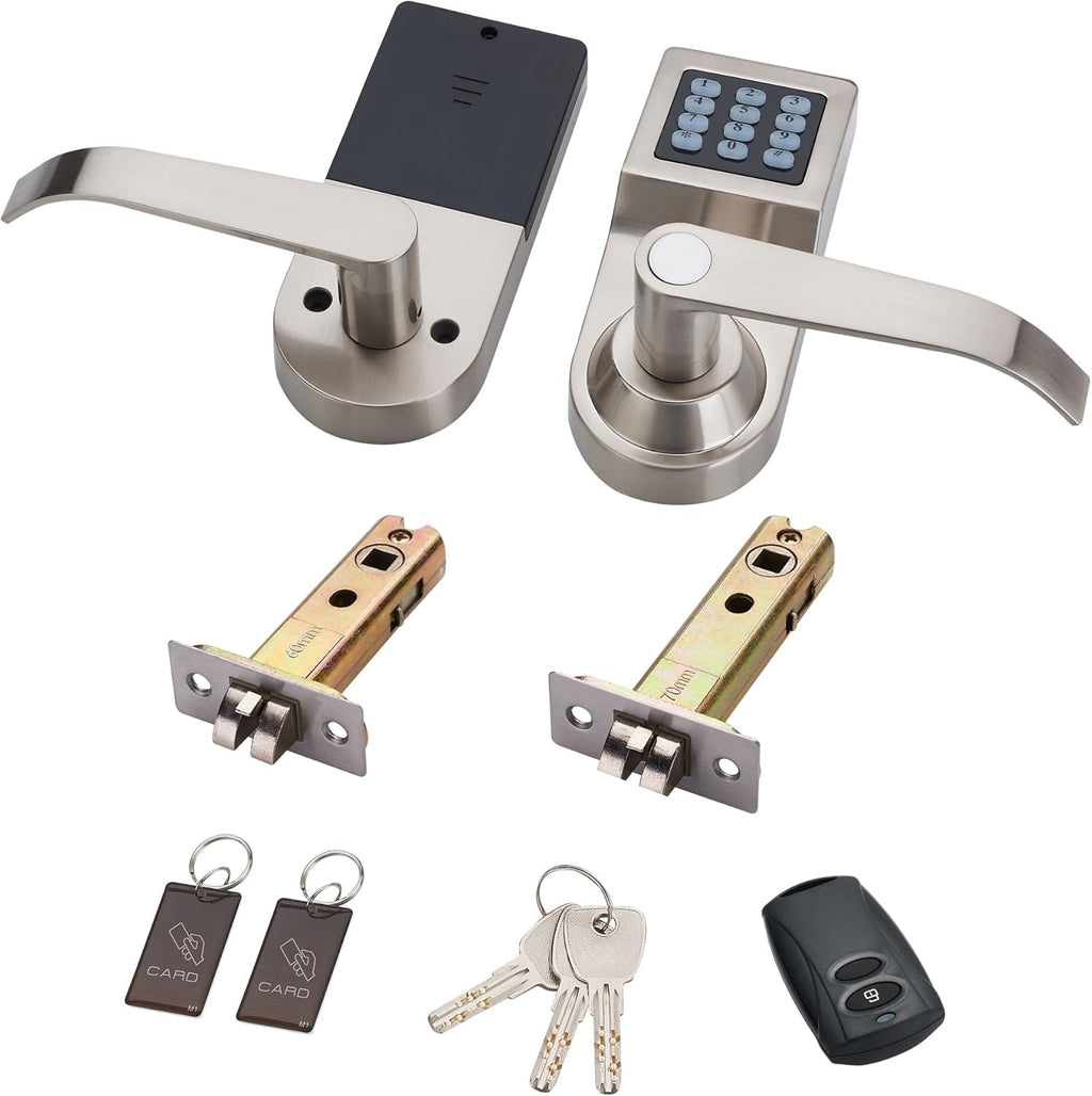 Digital Door Lock with Remote Control, Code and Key D12629
