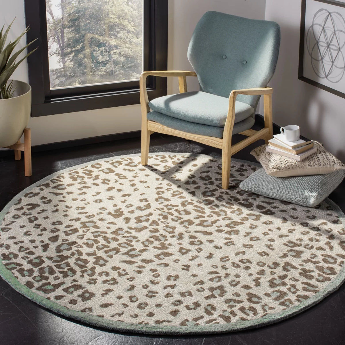 Grassland Green 8' x 10' Spotted Area Rug T34775