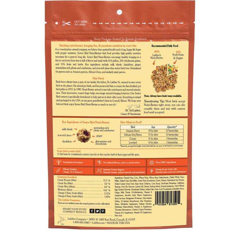 Senior Bird Nutri Berries Parrot Food S263298