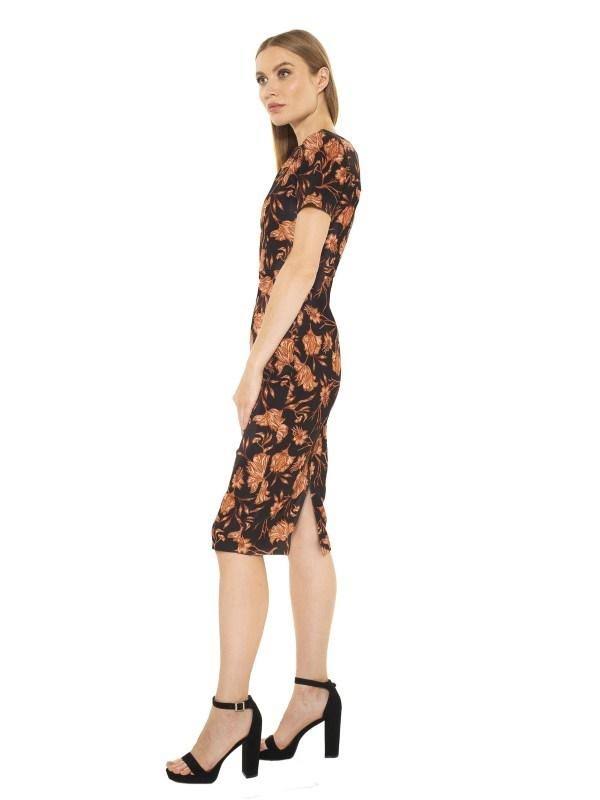 Black Midi Sheath Dress Z75466