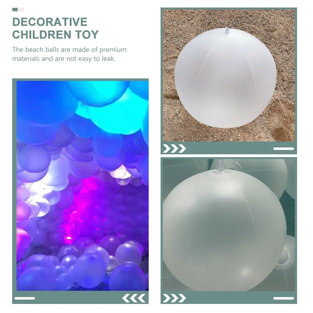 10 Pcs Kids LED Inflatable Ball Game White Pvc P51707