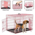 Large Foldable Double-Door Metal Wire Dog Crate L66842