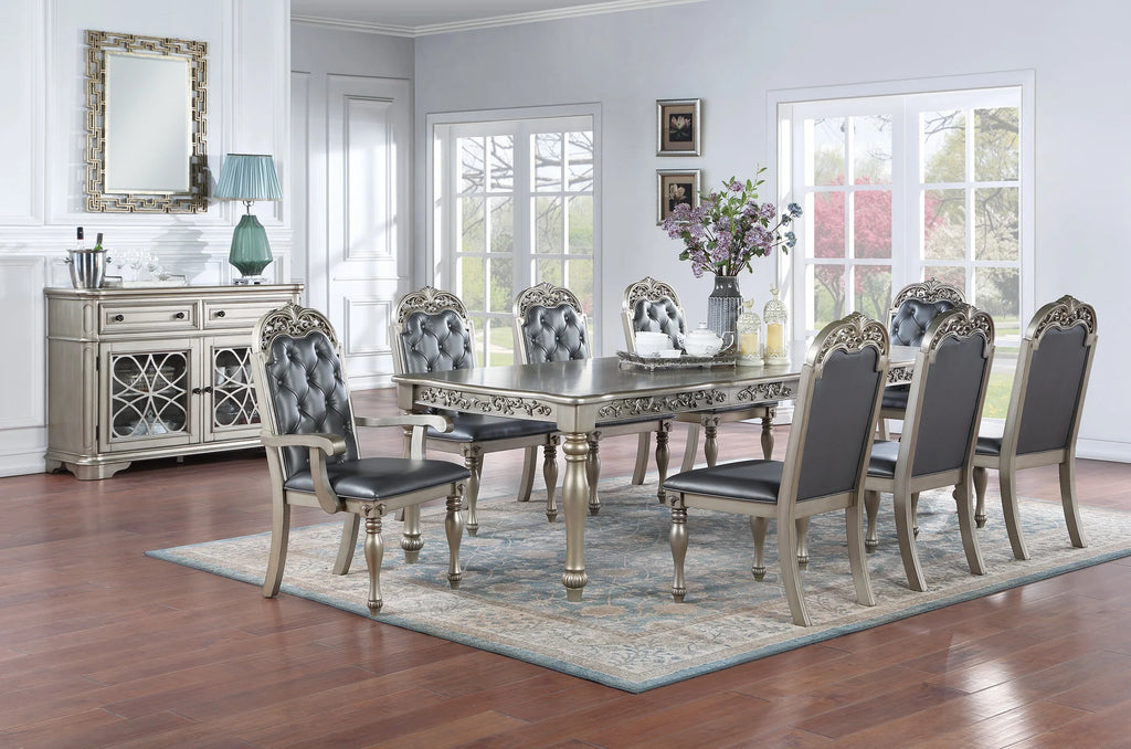 Set of 2 Grey Upholstered Dining Chairs Z256922