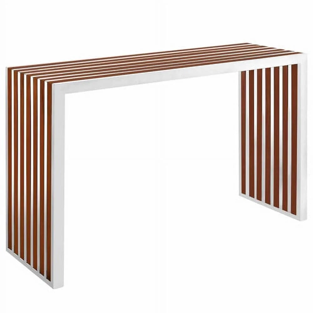 Walnut Wood Inlay Console Table or Bench T592222