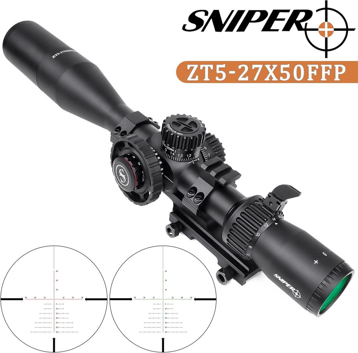 5-27x50 FFP Scope with Scope Mount U4751