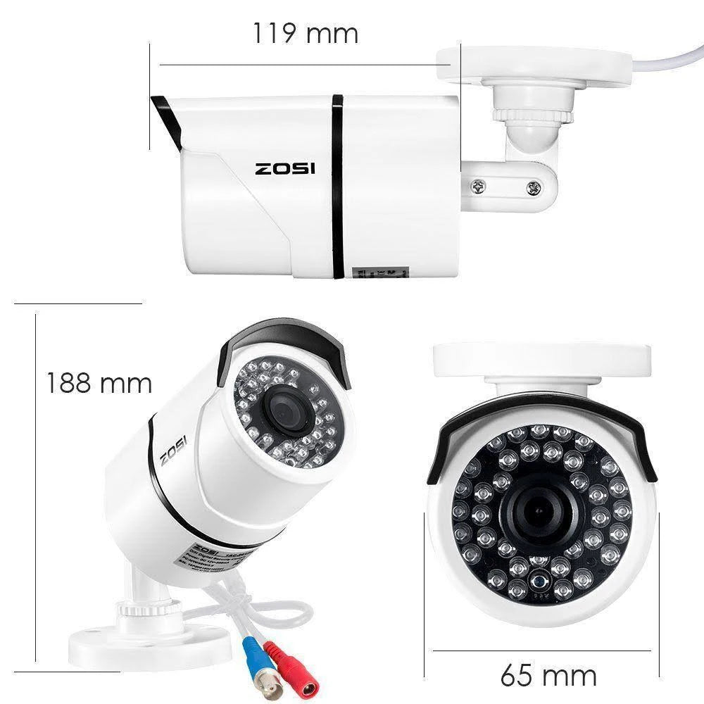 8-Channel 1080p 1TB DVR Security Camera System with 4 Wired Bullet Cameras B792489