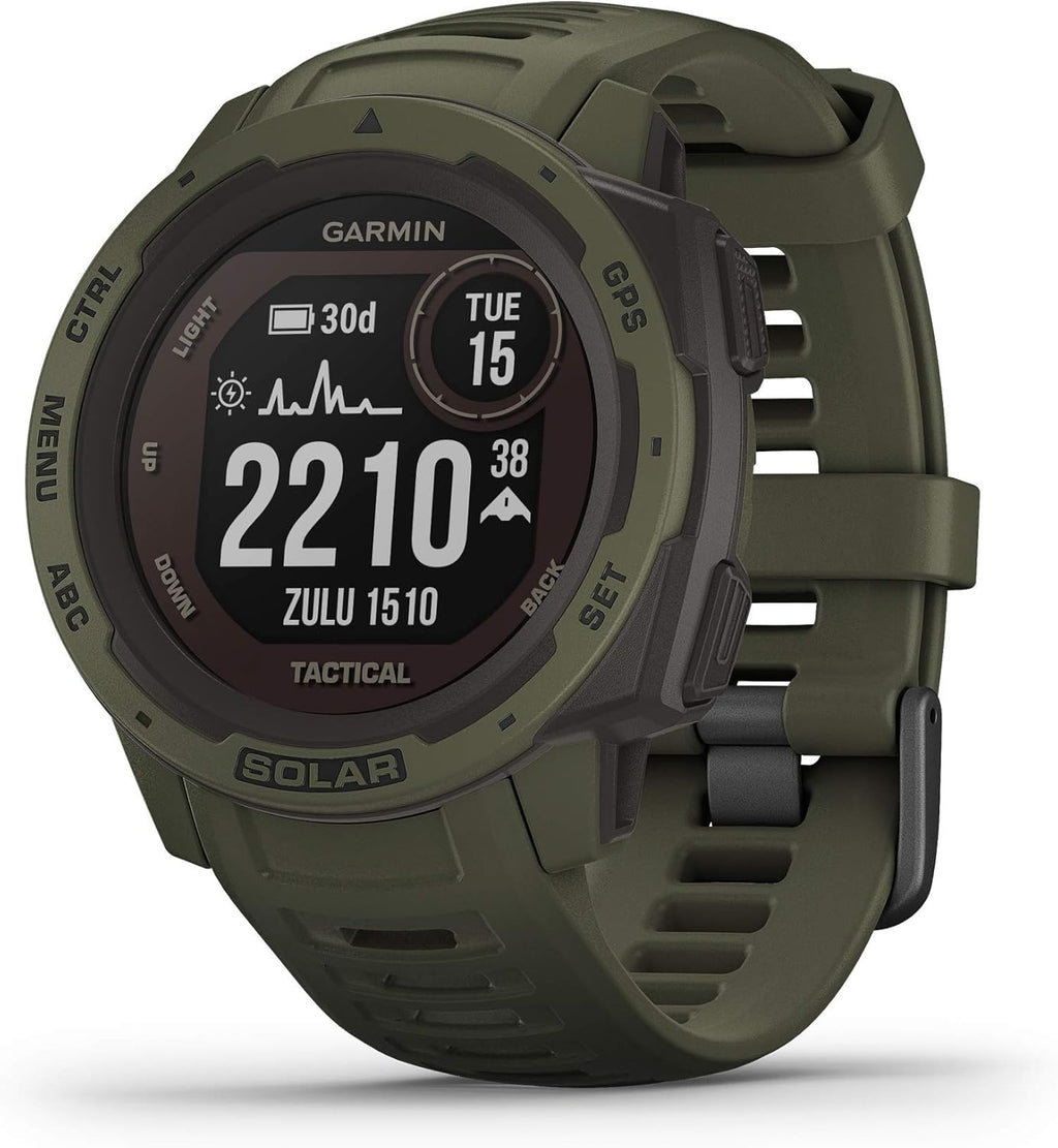 Moss Green Solar-Powered Rugged Outdoor Smartwatch X511081