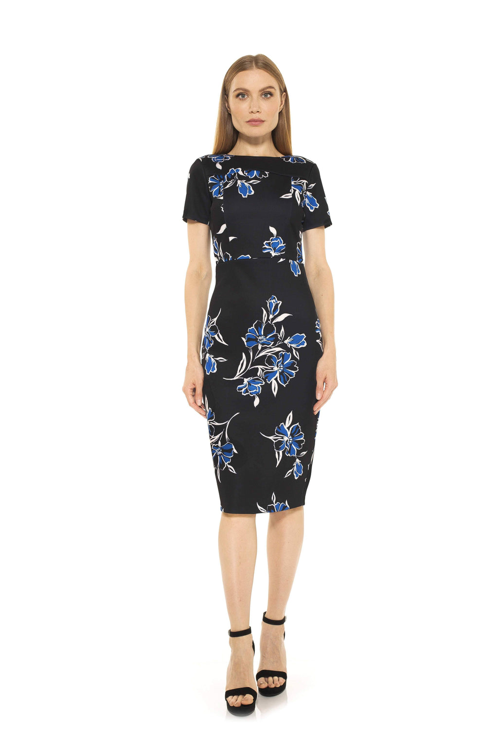 Black Midi Sheath Dress Z75466