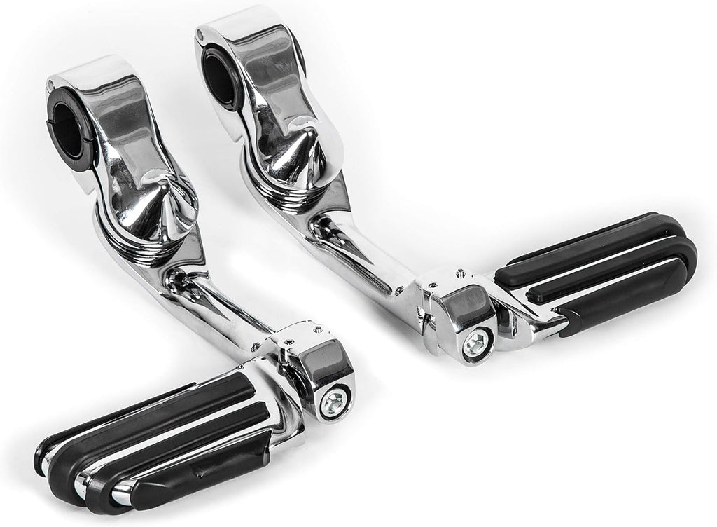 1-1/4" Long Highway Foot Pegs Pedal with Screws for 1.25" Motorcycle Crash Bar Engine Guards Mount Tubing L662082