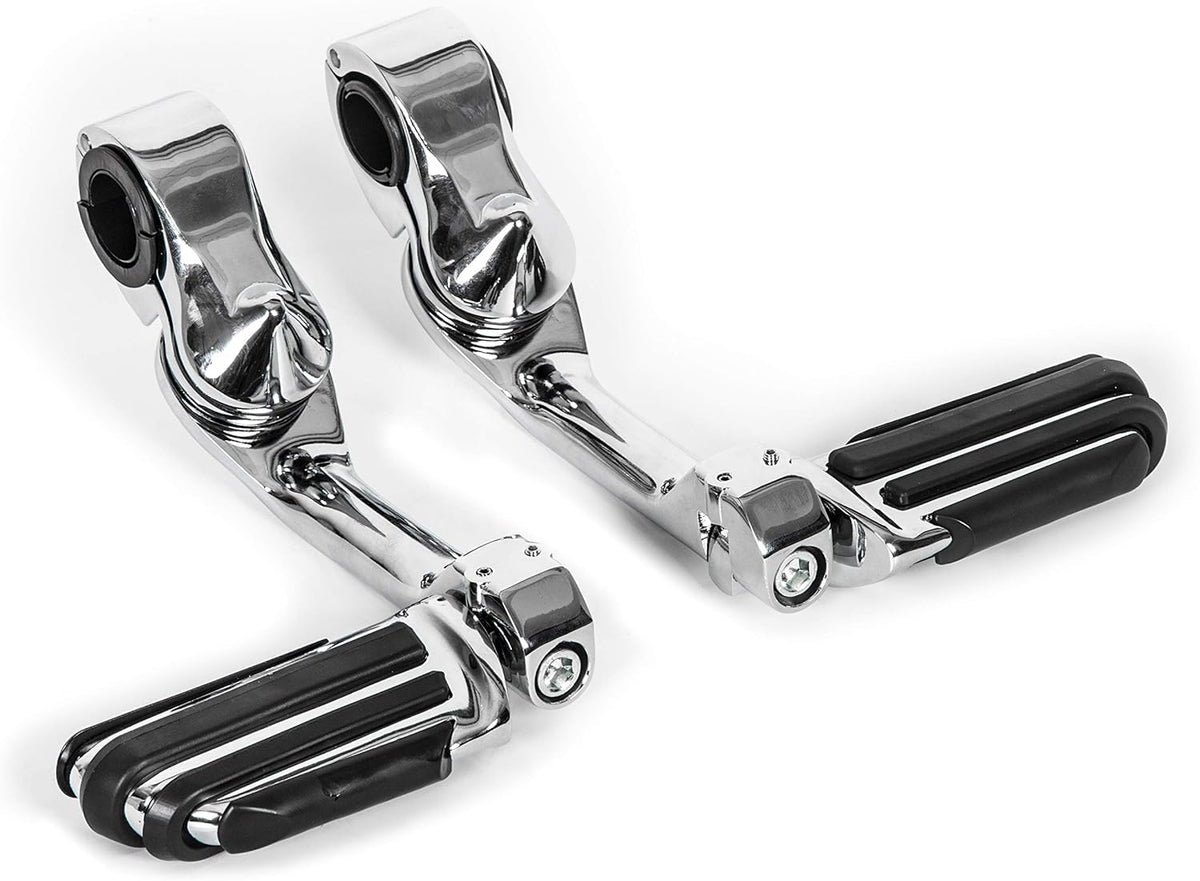 1-1/4" Long Highway Foot Pegs Pedal with Screws for 1.25" Motorcycle Crash Bar Engine Guards Mount Tubing L662082