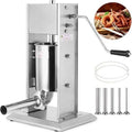 3L Capacity Two Speed Vertical Stainless Steel Manual Sausage Stuffer with 5 Stuffing Nozzles Y843