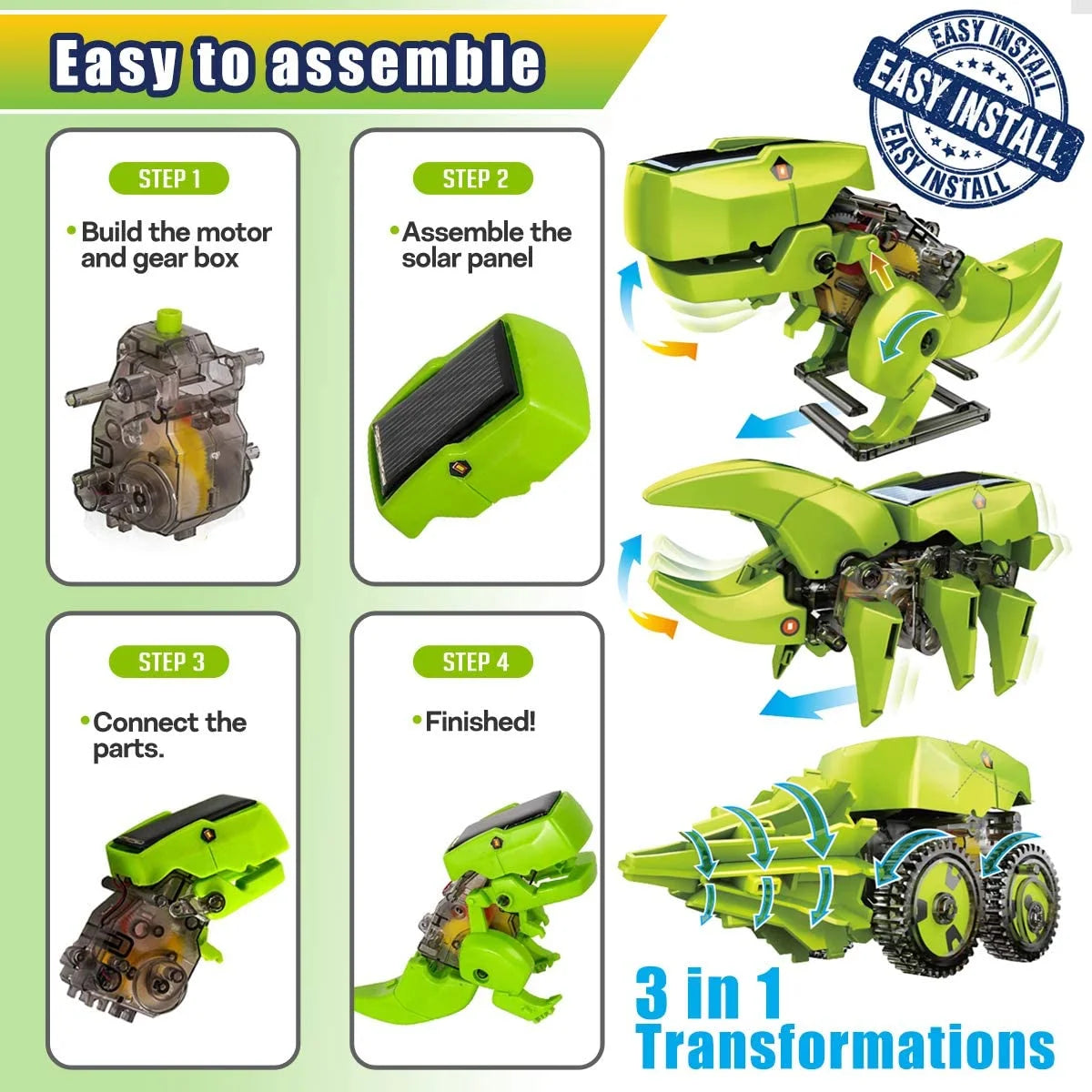 Solar Robot Kit 3-in-1 STEM Projects Robot Kit W19637