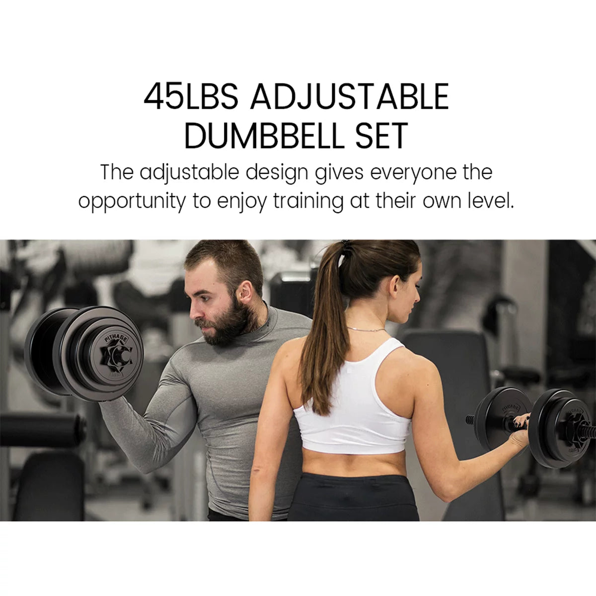 Adjustable Weight Dumbbell Set of 2 20lbs Q300562