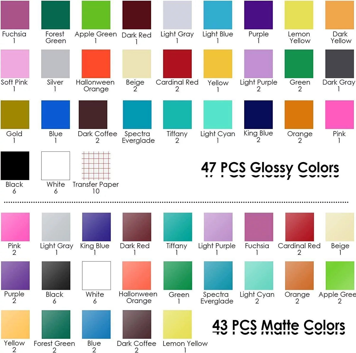 100 Pack 12"x12" Permanent Adhesive Vinyl C9624