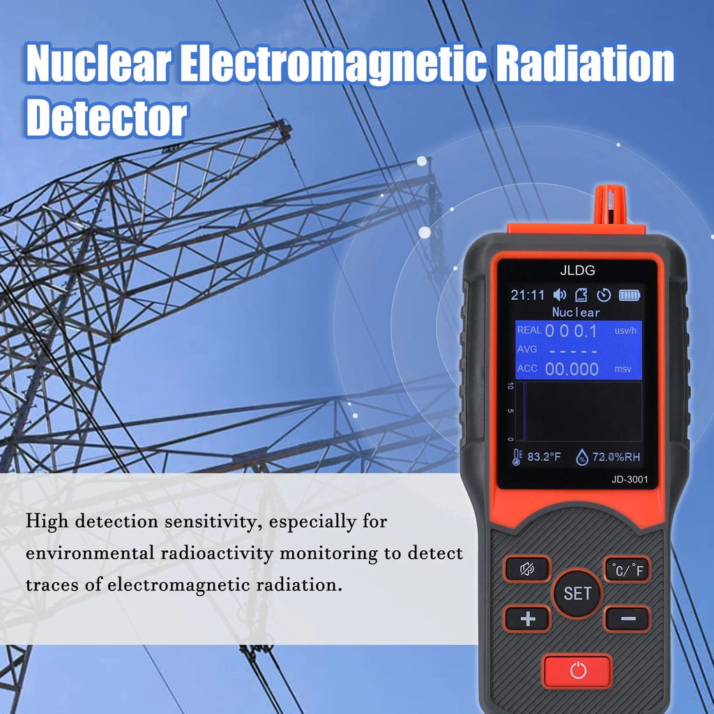 Multifunctional Geiger Counter and Electromagnetic Radiation Detector with Temperature and Humidity Measurement Q8000