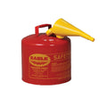 Red Galvanized Steel Type I Gasoline Safety Can with Funnel, 5 gallon Capacity, Pack of 2 W39806