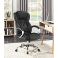 Black Upholstered Office Chair with Casters K751