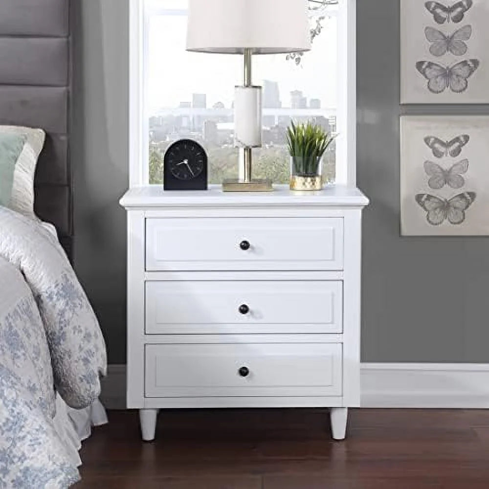 3 Drawer Nightstand Bedside Table with Hidden Space O733