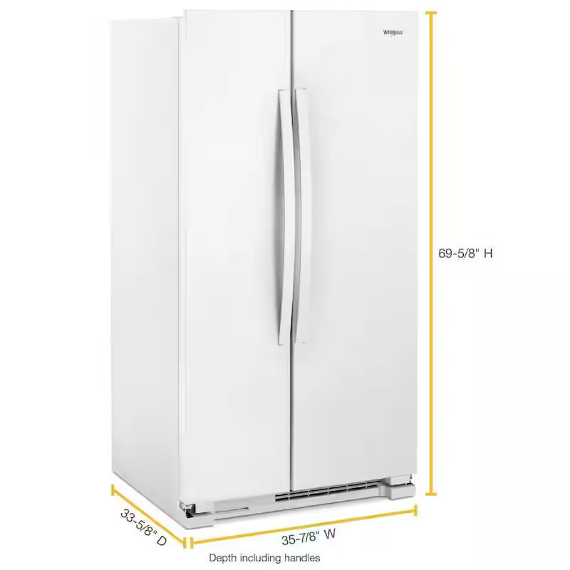 White 25 cu. ft. Side by Side Refrigerator C92196