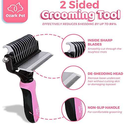Dog and Cat Deshedding Brush and Shedding Glove H732225