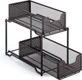 Bronze Stackable 2-Tier Under Sink Cabinet Organizer with Sliding Storage Drawer M714018