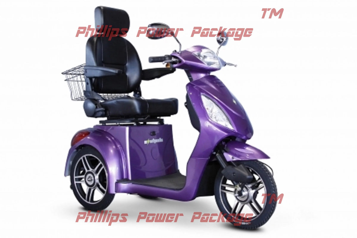 Lavender 3-Wheel Scooter with Electromagnetic Brakes J822