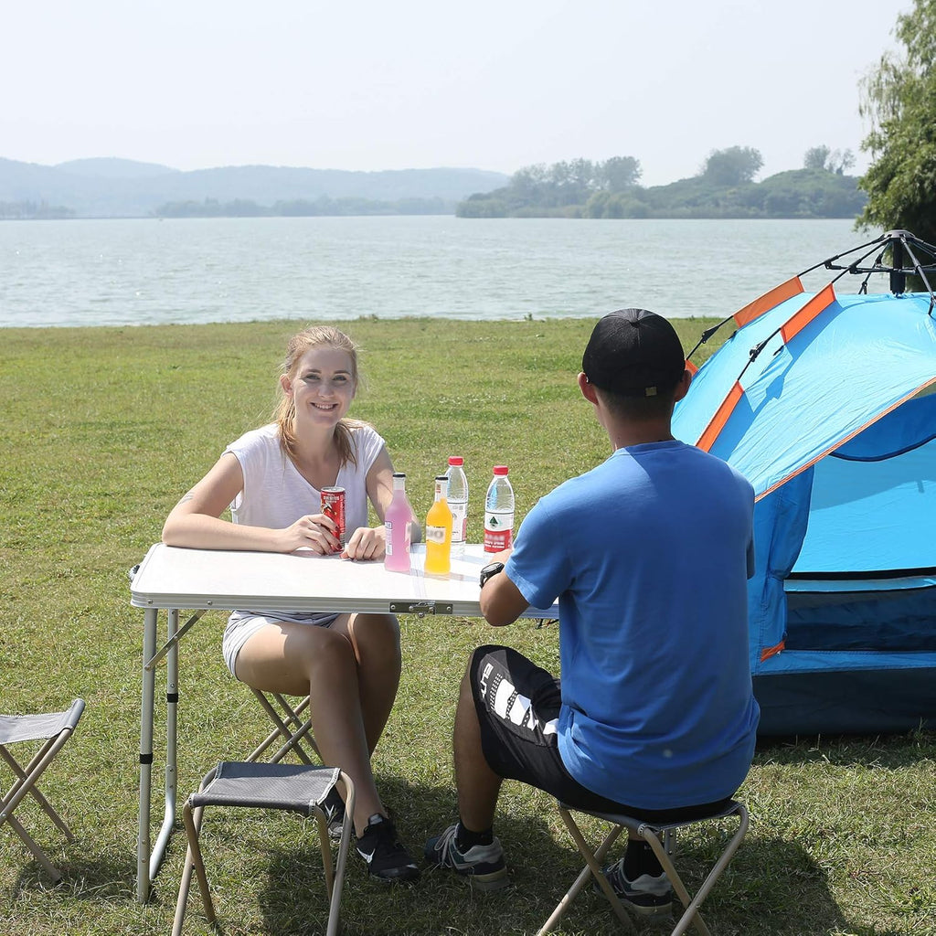 Folding Camping Table, 3ft Portable Aluminum Outdoor Table L279323