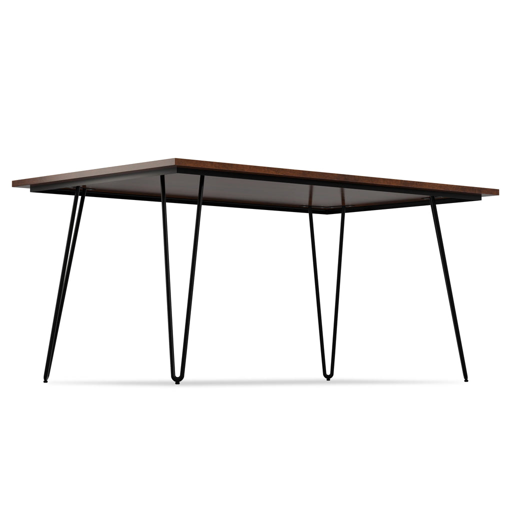 Solid Mango Wood and Metal 66 inch x 40 inch Rectangle Dining Table A646326