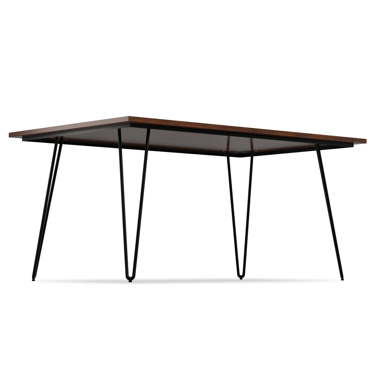 Solid Mango Wood and Metal 66 inch x 40 inch Rectangle Dining Table A646326