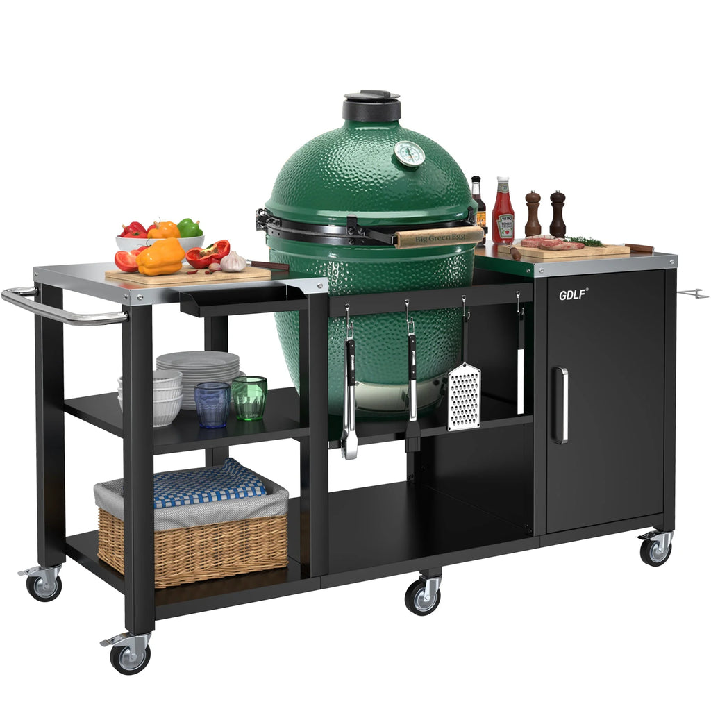 Heavy Duty Metal Grill Table with Storage R484819