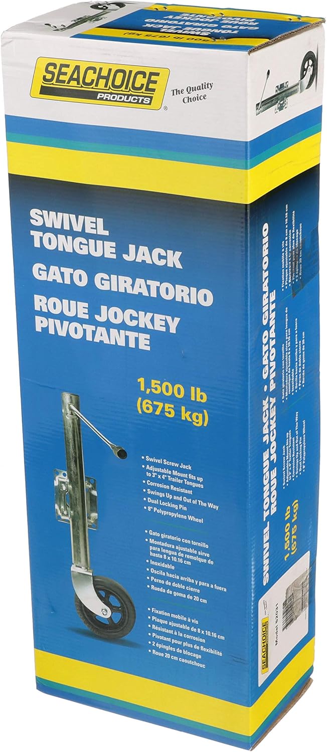 Fold Up Trailer Jack, 22-7/8 Inch Max. Lift, 1,500 Pound Max. Load, Pack of 2 L21145