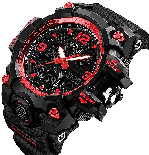 Men's Analog Sports Watch LED Military Digital Watch Electronic Stopwatch Large Dual Dial Time Outdoor Army Wrist Watch Tactical G1926