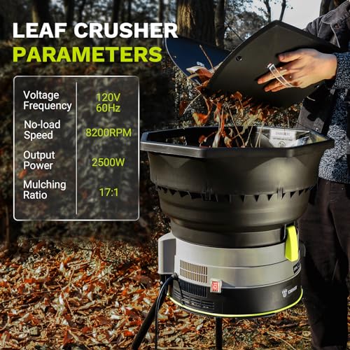 13-Amp Electric Leaf Mulcher Shredder with 20 Cutting Lines X7426