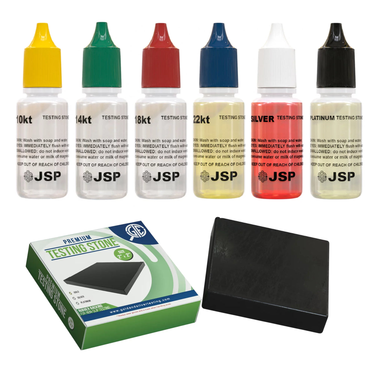 Jewelry Test Kit with Storage Box for 10K 14K 18K 22K 24K Sterling Precious Metals W79912