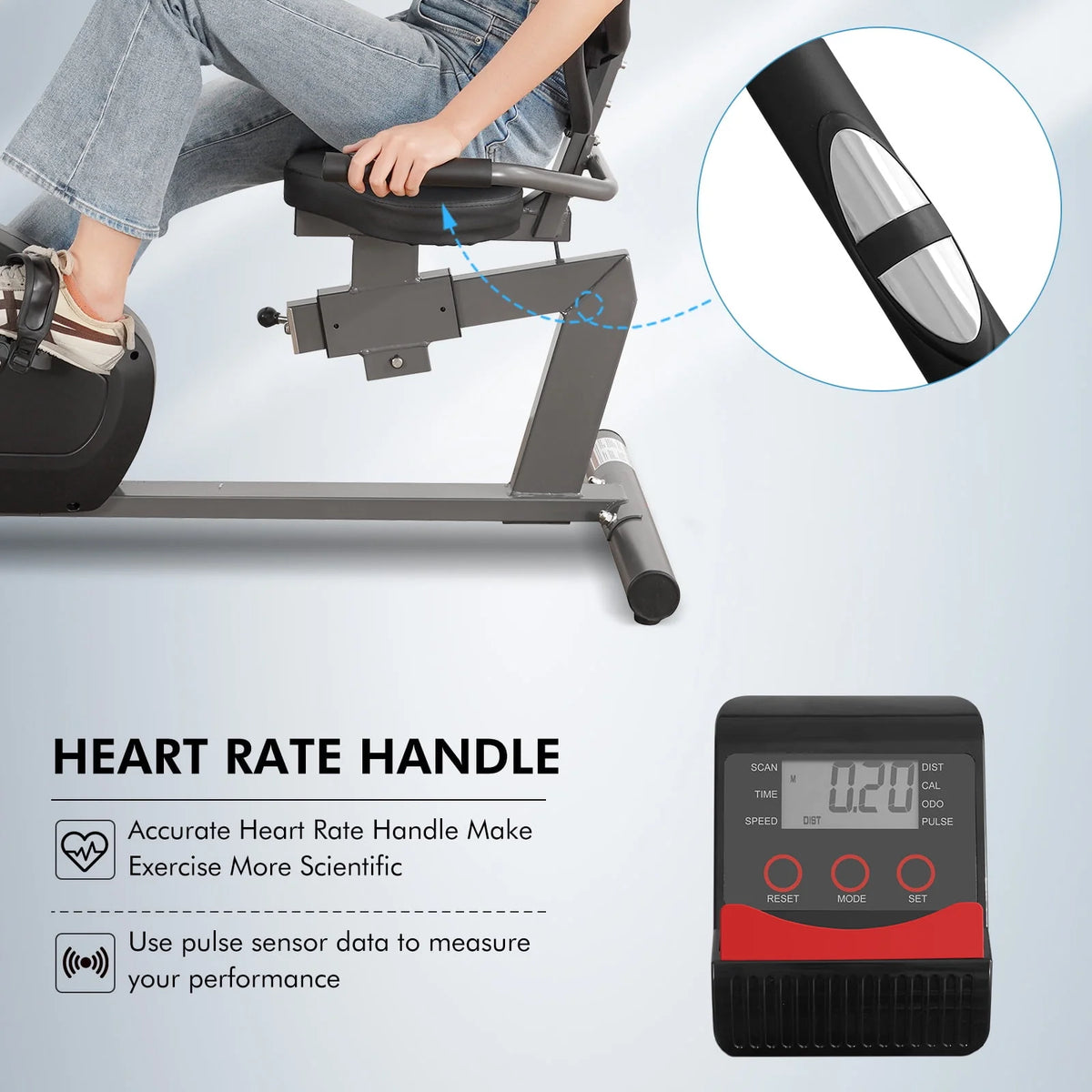 Recumbent Exercise Bike 8 Levels Quiet V588898