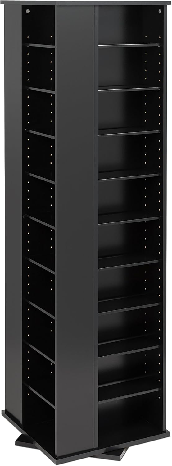 Black Four-Sided Spinning Tower Storage Cabinet V592