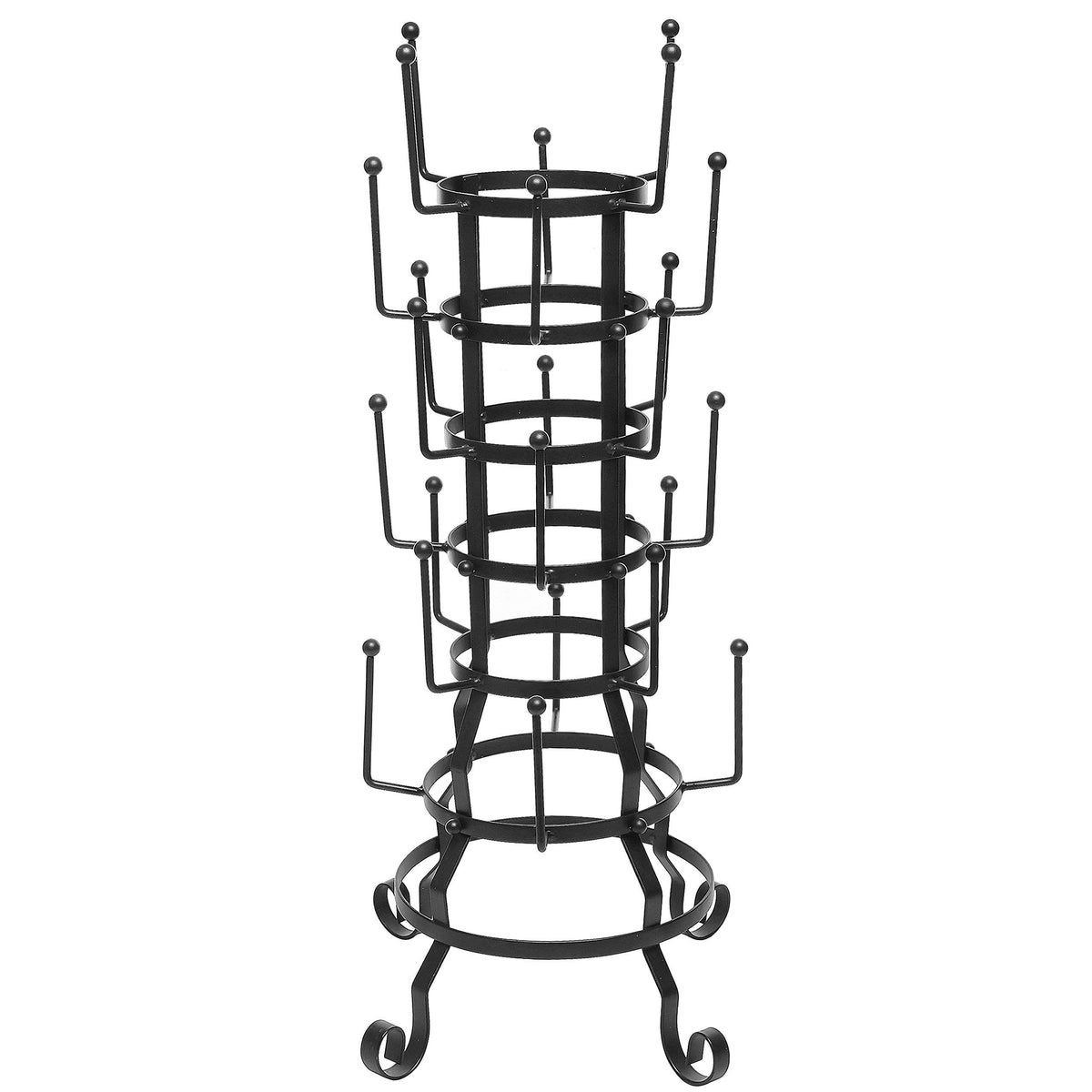 Black Iron Mug Glass Cup Bottle Hanger Drying Rack Organizer Stand V25894