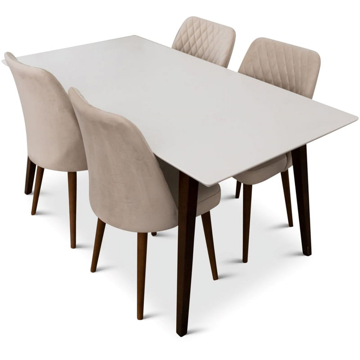 Mid Century Modern Kitchen Table and Chairs for 4 N192758