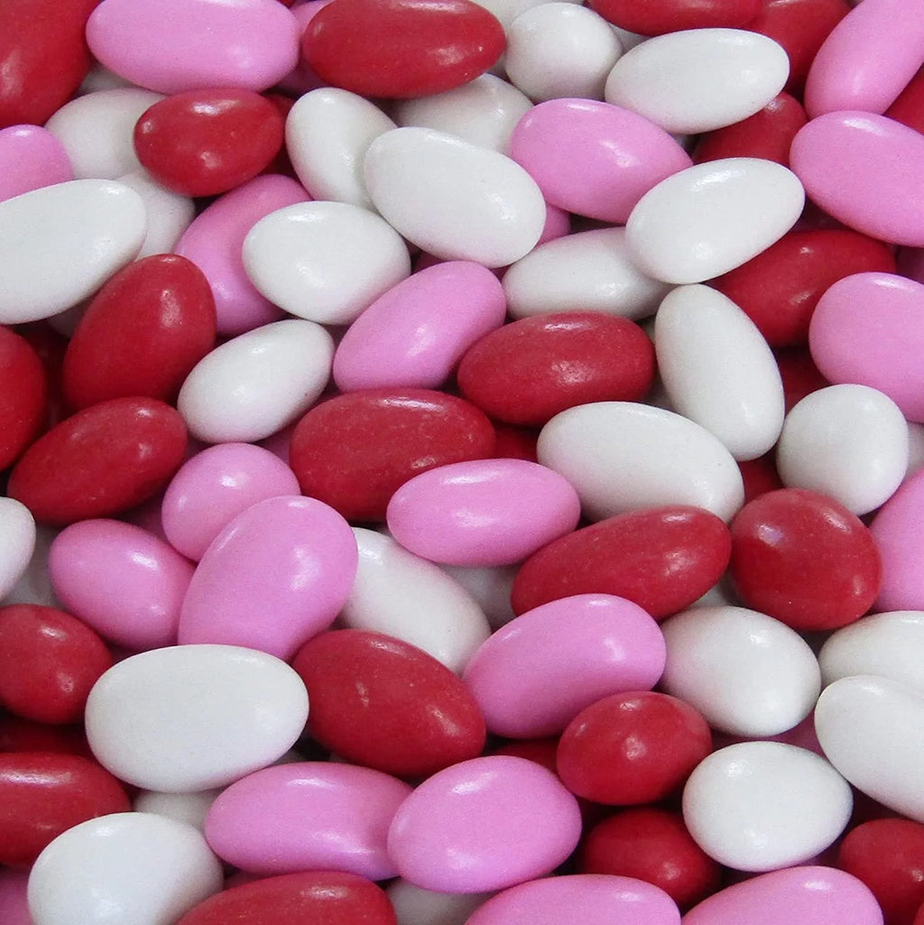 Red Pink & White Jordan Almonds Mix, 3.5 LBS Jumbo Container B433591