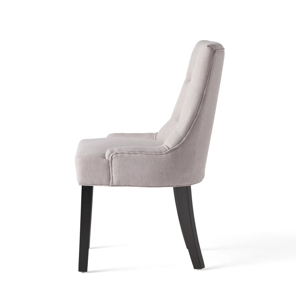 Light Grey Fabric Dining Chair Set of 2 N705383